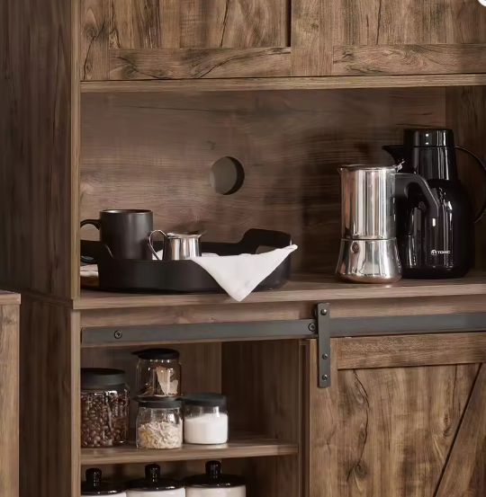 Buffetkast Dressoir Schuifdeur Commode – Vintage Opbergkast voor Keuken en Hal