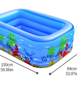 Opblaasbaar kinderballenbad – PVC zwembad voor binnen en buiten, 120–150 cm