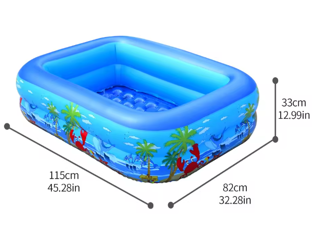 Opblaasbaar kinderballenbad – PVC zwembad voor binnen en buiten, 120–150 cm
