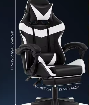 Ergonomische massage-gamingstoel – Verstelbare bureaustoel met lendensteun
