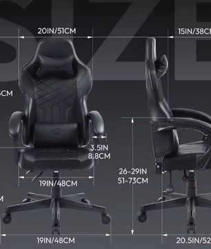 Ergonomische Gamingstoel – Verstelbare Computerstoel met PU-leer