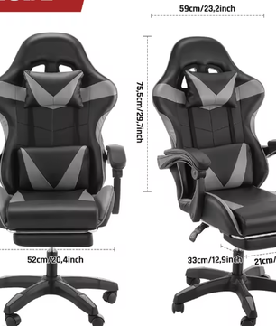 Ergonomische Gamingstoel – Massage & Verstelbare Bureaustoel