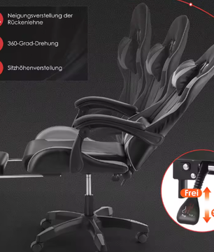 Ergonomische Gamingstoel – Massage & Verstelbare Bureaustoel