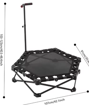 Hexagon Foldable Trampoline – Mini Fitness Trampoline voor Volwassenen