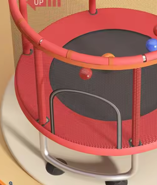 Kindertrampoline met Beveiligingsnet & Speelaccessoires – Verstelbaar 3-8 Jaar