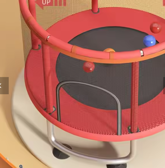 Kindertrampoline met Beveiligingsnet & Speelaccessoires – Verstelbaar 3-8 Jaar