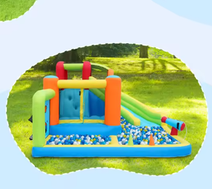 Multifunctioneel Springkasteel Waterpark met Trampolines voor Kinderen