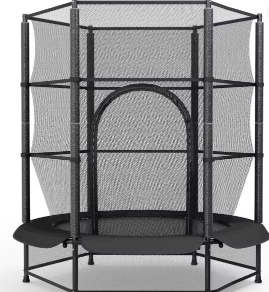 Mini Kindertrampoline Ø140 cm – Veiligheidsnet & Ritssluiting, Binnen en Buiten