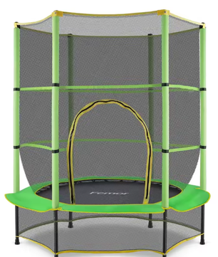Mini Kindertrampoline Ø140 cm – Veiligheidsnet & Ritssluiting, Binnen en Buiten