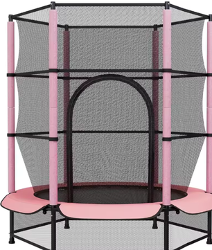 Mini Kindertrampoline Ø140 cm – Veiligheidsnet & Ritssluiting, Binnen en Buiten