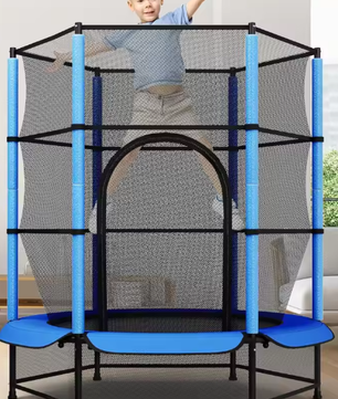 Mini Kindertrampoline Ø140 cm – Veiligheidsnet & Ritssluiting, Binnen en Buiten