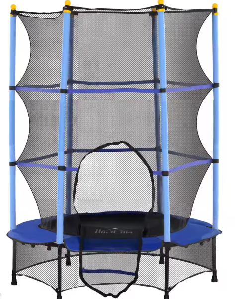 Kindertrampoline Ø140 cm met Veiligheidsnet – Binnen en Buiten Speelplezier voor 3–10 Jaar