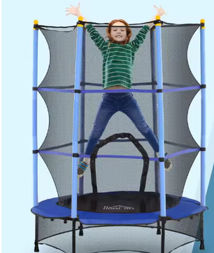 Kindertrampoline Ø140 cm met Veiligheidsnet – Binnen en Buiten Speelplezier voor 3–10 Jaar