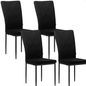 Set van 4 Keukenstoelen met Hoge Rugleuning – Gestoffeerde Eetkamerstoelen met Metalen Poten, Modern en Comfortabel