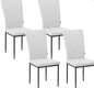 Set van 4 Keukenstoelen met Hoge Rugleuning – Gestoffeerde Eetkamerstoelen met Metalen Poten, Modern en Comfortabel