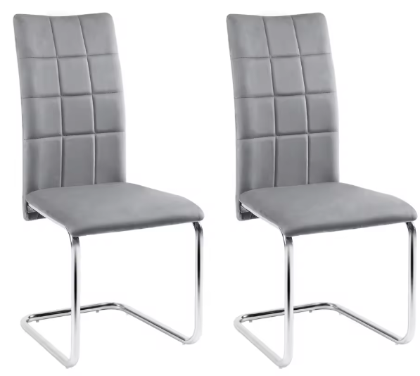 2 Stuks Fluwelen Cantilever Eetkamerstoelen – Comfortabel & Modern