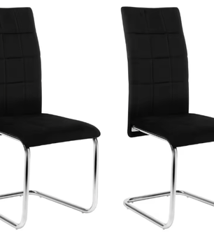 2 Stuks Fluwelen Cantilever Eetkamerstoelen – Comfortabel & Modern