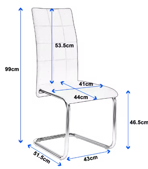 2 Stuks Fluwelen Cantilever Eetkamerstoelen – Comfortabel & Modern