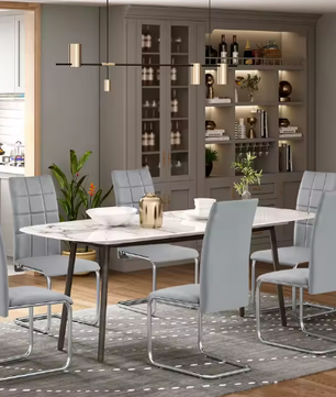 2 Stuks Fluwelen Cantilever Eetkamerstoelen – Comfortabel & Modern