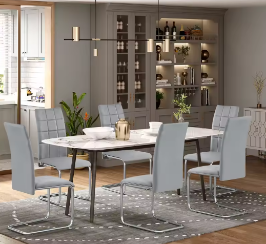 2 Stuks Fluwelen Cantilever Eetkamerstoelen – Comfortabel & Modern