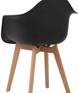 Set van 2 Kunststof Eetkamerstoelen – Scandinavisch Design met Beukenhouten Poten