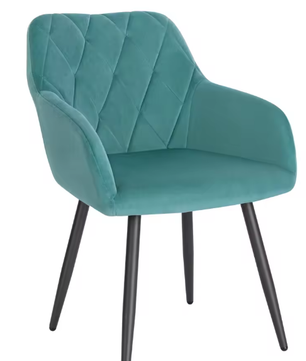 Fluwelen Eetkamerstoel met Armleuningen – Scandinavisch Design & Comfort