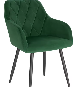 Fluwelen Eetkamerstoel met Armleuningen – Scandinavisch Design & Comfort