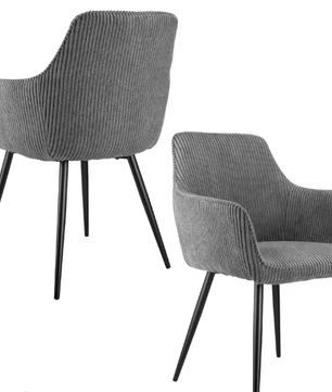 Set Van 2 Koordstoelen Met Rugleuning En Armsteun – Wintertaling, Metalen Frame, Skandi Design