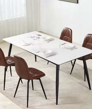 Set van 4 Draaibare Eetkamerstoelen – Fluweel/Kunstleer, Ergonomisch, Metalen Frame