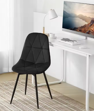 Set van 4 Draaibare Eetkamerstoelen – Fluweel/Kunstleer, Ergonomisch, Metalen Frame