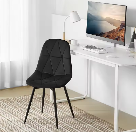 Set van 4 Draaibare Eetkamerstoelen – Fluweel/Kunstleer, Ergonomisch, Metalen Frame