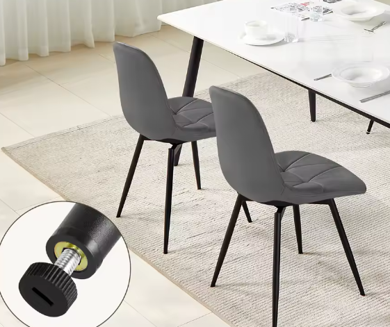 Set van 4 Draaibare Eetkamerstoelen – Fluweel/Kunstleer, Ergonomisch, Metalen Frame
