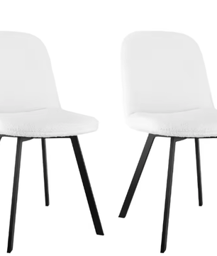 Set van 2 Ergonomische Eetkamerstoelen – Armleuning, Waterdicht, Krasbestendig, Gestoffeerd