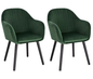 Set van 2 Gestoffeerde Eetkamerstoelen – Armleuning, Ergonomisch, Modern