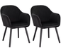 Set van 2 Gestoffeerde Eetkamerstoelen – Armleuning, Ergonomisch, Modern