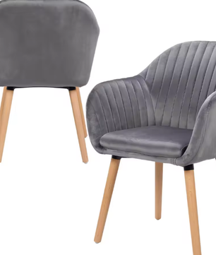 Set van 2 Gestoffeerde Eetkamerstoelen – Armleuning, Ergonomisch, Modern