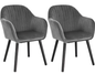 Set van 2 Gestoffeerde Eetkamerstoelen – Armleuning, Ergonomisch, Modern