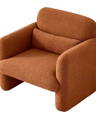 Moderne Clubstoel met Kussen – Gestoffeerde Fauteuil met Vleugels voor Slaapkamer of Kantoor