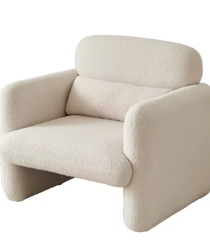 Moderne Clubstoel met Kussen – Gestoffeerde Fauteuil met Vleugels voor Slaapkamer of Kantoor