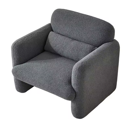 Moderne Clubstoel met Kussen – Gestoffeerde Fauteuil met Vleugels voor Slaapkamer of Kantoor