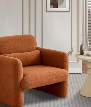 Moderne Clubstoel met Kussen – Gestoffeerde Fauteuil met Vleugels voor Slaapkamer of Kantoor