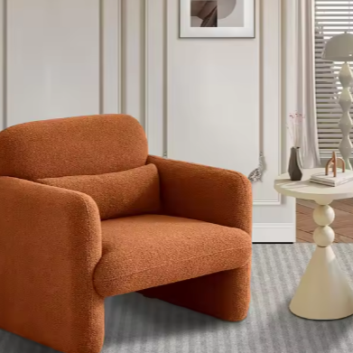 Moderne Clubstoel met Kussen – Gestoffeerde Fauteuil met Vleugels voor Slaapkamer of Kantoor