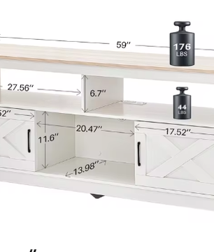 Moderne TV-Kast met Opbergvakken en USB – Geschikt tot 65 inch