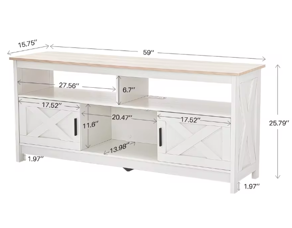 Moderne TV-Kast met Opbergvakken en USB – Geschikt tot 65 inch