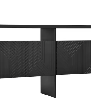 Kast Dressoir 140x75x35 cm – Opbergkast met 4 Deuren & 2 Open Vakken