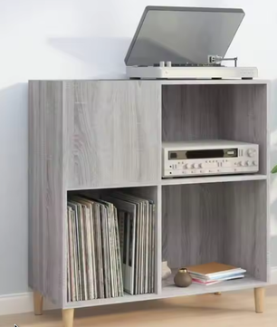 Grijze Sonoma-stijl Opbergkast 84x38x89 cm – Multifunctionele Organizer voor Thuiskantoor & Slaapkamer