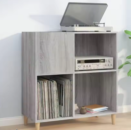 Grijze Sonoma-stijl Opbergkast 84x38x89 cm – Multifunctionele Organizer voor Thuiskantoor & Slaapkamer