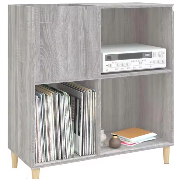 Grijze Sonoma-stijl Opbergkast 84x38x89 cm – Multifunctionele Organizer voor Thuiskantoor & Slaapkamer