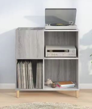 Grijze Sonoma-stijl Opbergkast 84x38x89 cm – Multifunctionele Organizer voor Thuiskantoor & Slaapkamer