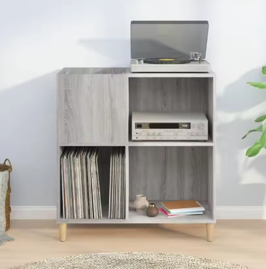 Grijze Sonoma-stijl Opbergkast 84x38x89 cm – Multifunctionele Organizer voor Thuiskantoor & Slaapkamer